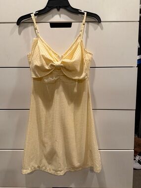 Cider small Yellow Bow-Front Slip Dress - Women Intimates